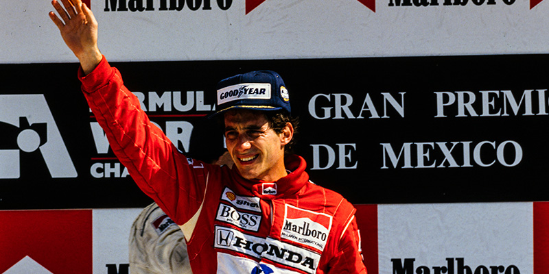 Ayrton Senna, el último latinoamericano en ganar el Gran Premio de México